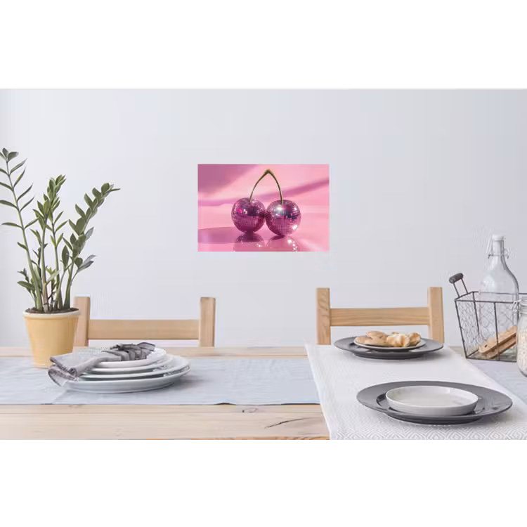 Glitter - Discobol - Roze - Kersen Muursticker klein -eettafel