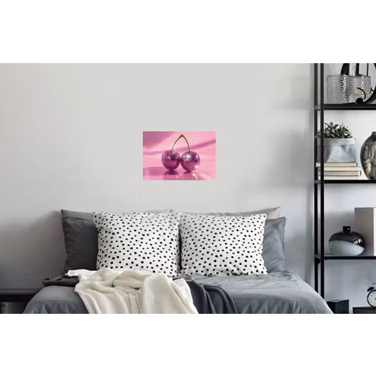 Glitter - Discobol - Roze - Kersen Muursticker klein -slaapkamer
