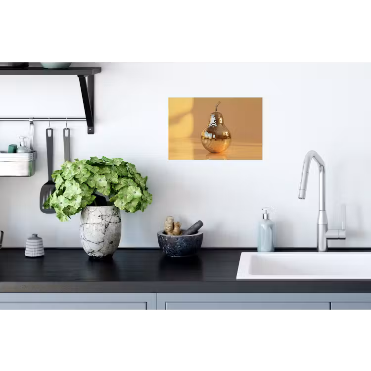 Goud - Disco - Glitter - Peer Muursticker klein -keuken