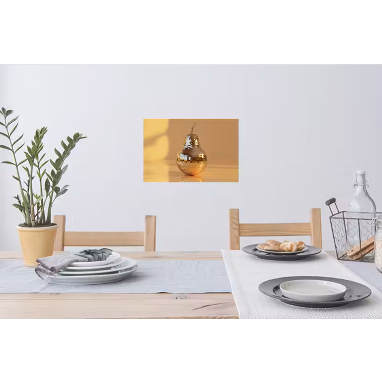 Goud - Disco - Glitter - Peer Muursticker klein -eettafel