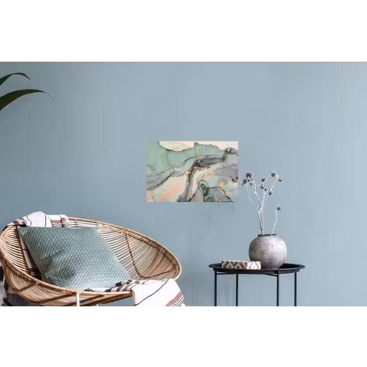 Goud - Marmer - Groen - luxe - Glitter - Marmerlook Muursticker klein -plant