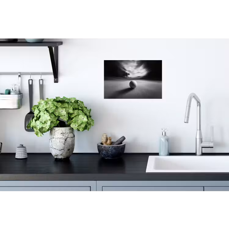 Golfbal - Wazig - Zwart Muursticker klein -keuken