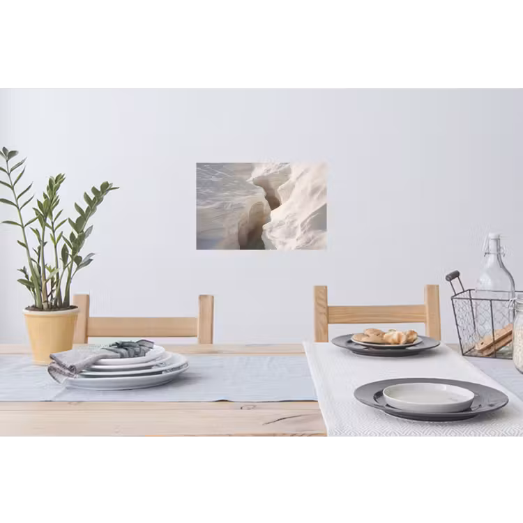 Kloof - Wit - Sneeuw Muursticker klein -eettafel