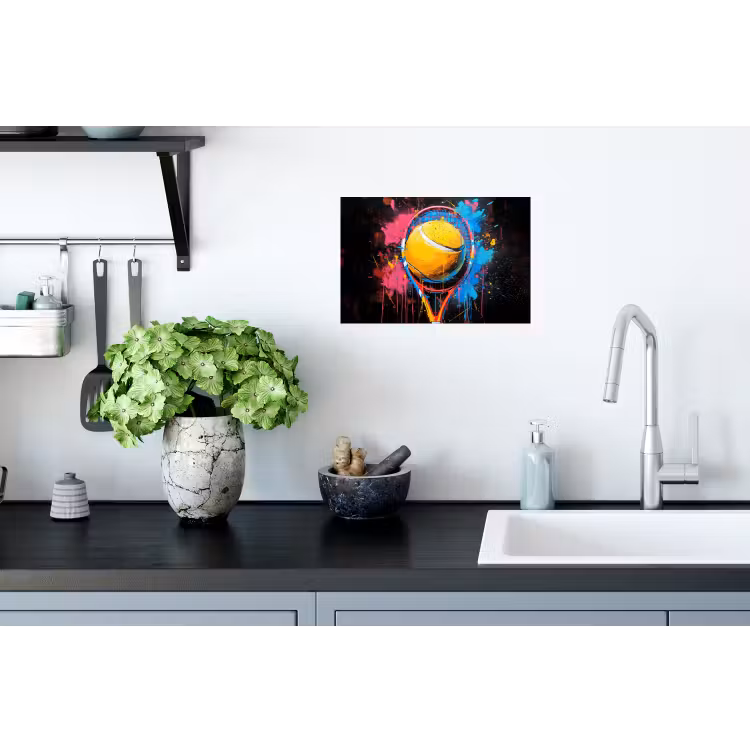 Graffiti - Tennis - Sport - Racket Muursticker klein -keuken