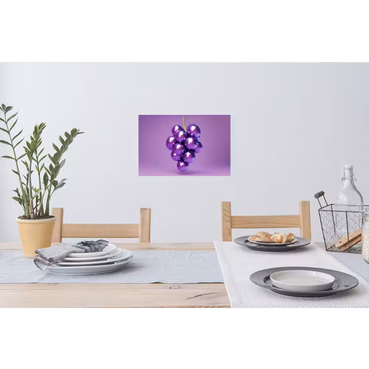 Druif - Disco - Glitter - Paars Muursticker klein -eettafel
