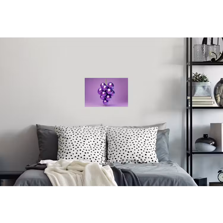 Druif - Disco - Glitter - Paars Muursticker klein -slaapkamer