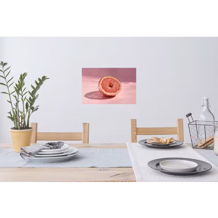 Grapefruit - Roze - Disco - Shiny Muursticker klein -eettafel