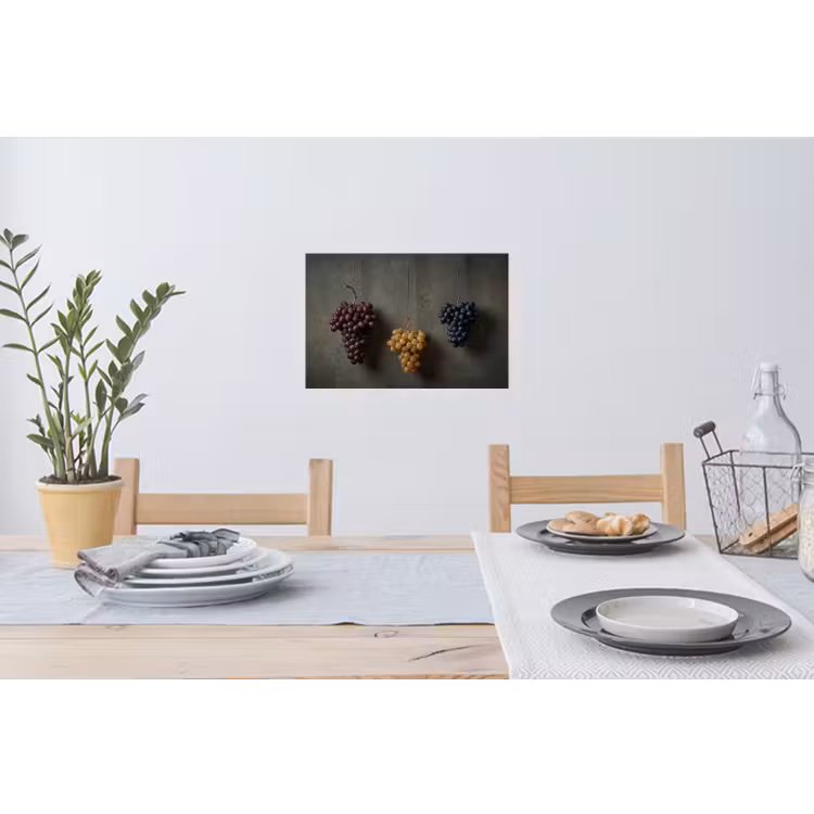 Druiven - Kleurrijk - Muur Muursticker klein -eettafel