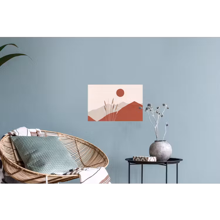 Gras - Landschap - Natuur - Abstract - Beige Muursticker klein -plant
