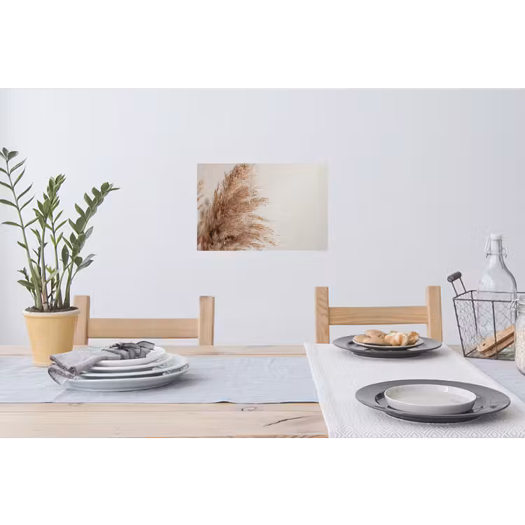 Rijk en pluizig pampagras uit de natuur Muursticker klein -eettafel