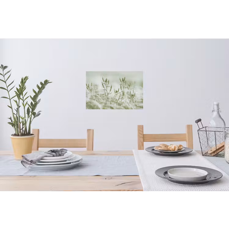 Grassen - Minimalistisch - Groen Muursticker klein -eettafel