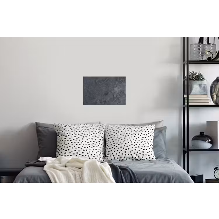 Grijs - Beton - Leisteen - Structuur - Retro Muursticker klein -slaapkamer