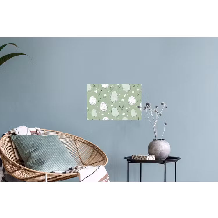 Groen - Eieren - Patroon Muursticker klein -plant