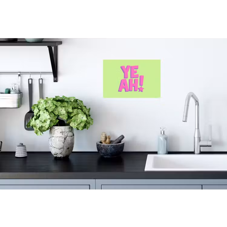 Groen - Neon - Quote Muursticker klein -keuken