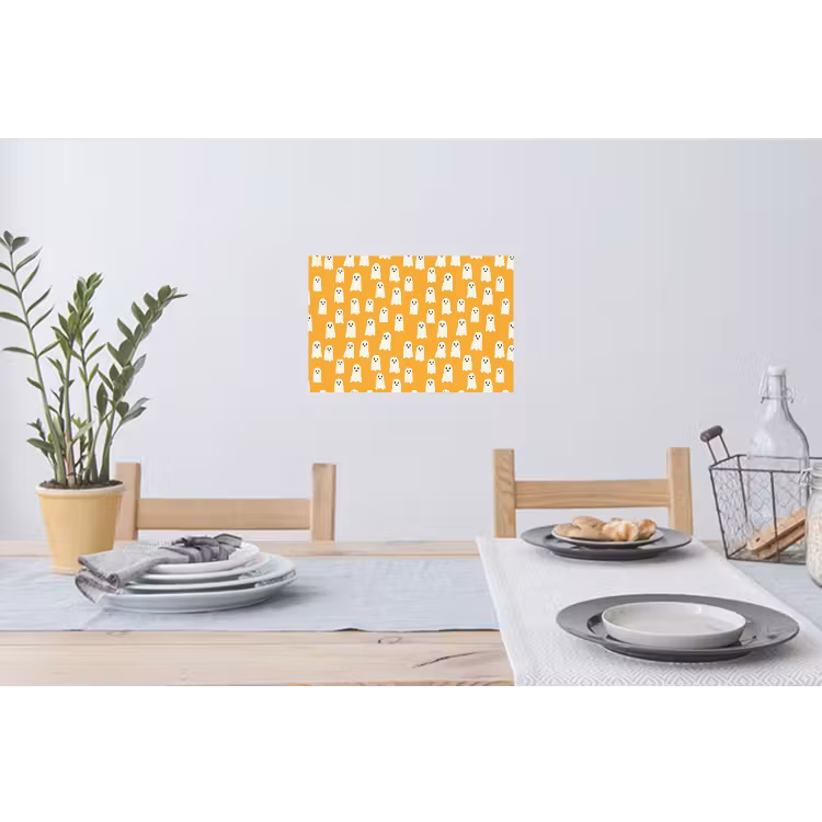 Halloween - Spookjes - Oker Muursticker klein 286 -eettafel