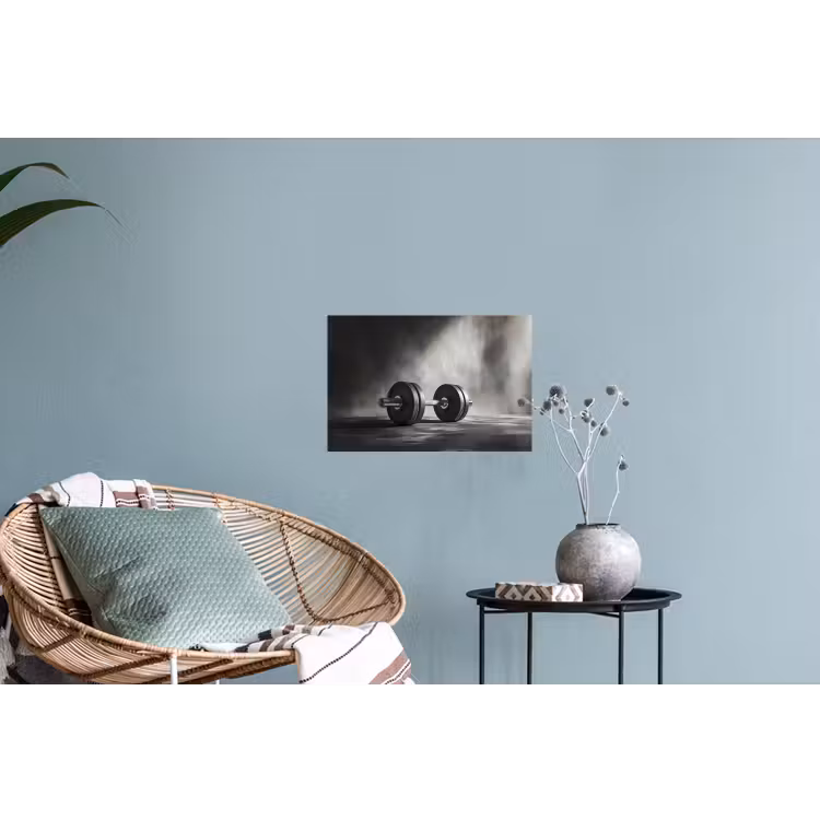 Halter - Gewichten - Zwart Muursticker klein -plant