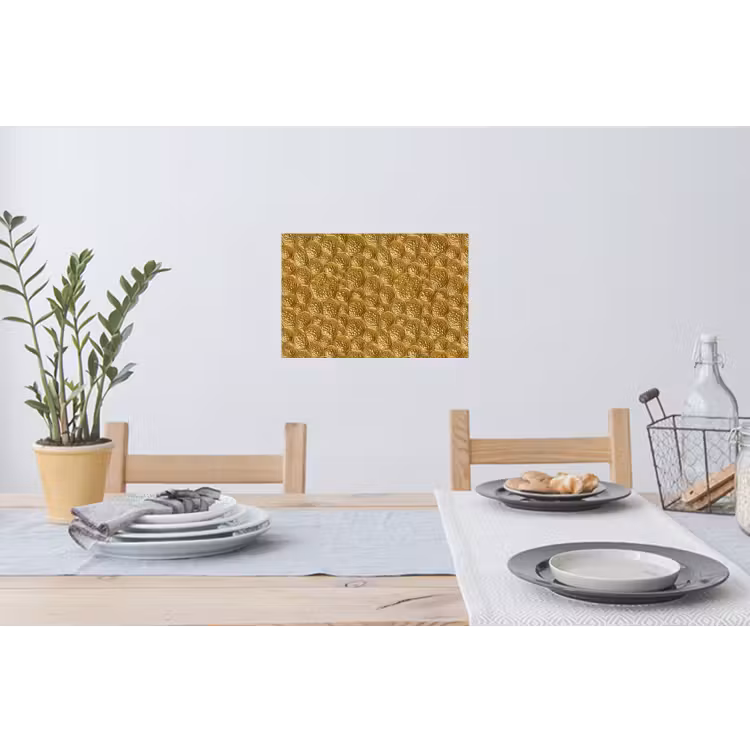 Gehamerd - Mozaïek - Antiek - Goud Muursticker klein 286 -eettafel