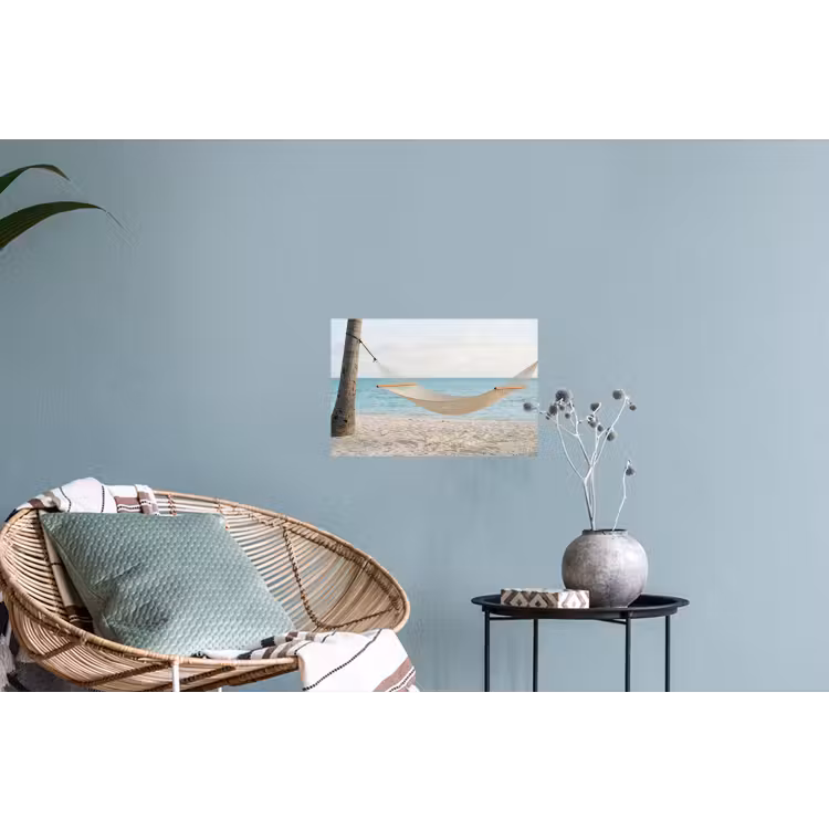 Hangmat - Strand - Wit Muursticker klein -plant