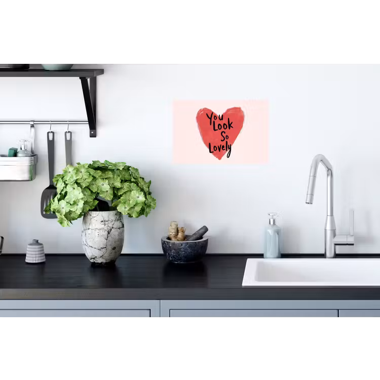 Hart - Rood - Valentijn Muursticker klein -keuken