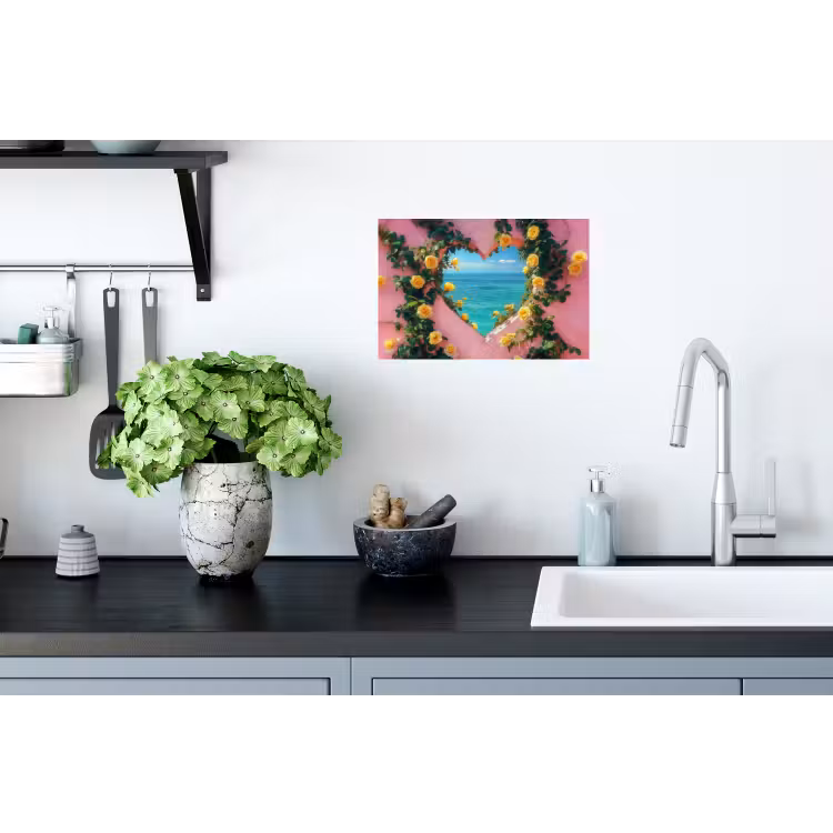 Hart - Zee - Muur Muursticker klein -keuken