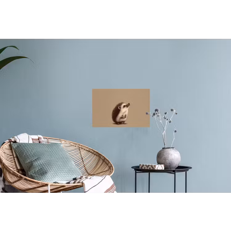 Egel - Snuitje - Bruin - Stekels Muursticker klein -plant