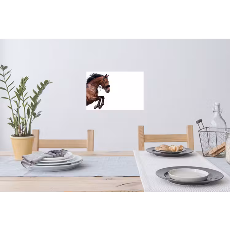 Paard - Springen - Modern Muursticker klein -eettafel