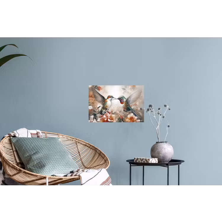 Kolibrie - Vogels - Bloemen - Natuur Muursticker klein -plant