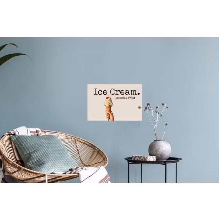 Ice cream - Softijs - Kleurrijk - Kers Muursticker klein -plant