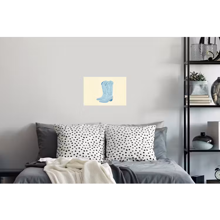 Illustratie - Cowboylaarzen - Patroon Muursticker klein -slaapkamer