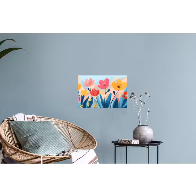 Illustratie - Bloemen - Kleurrijk Muursticker klein -plant