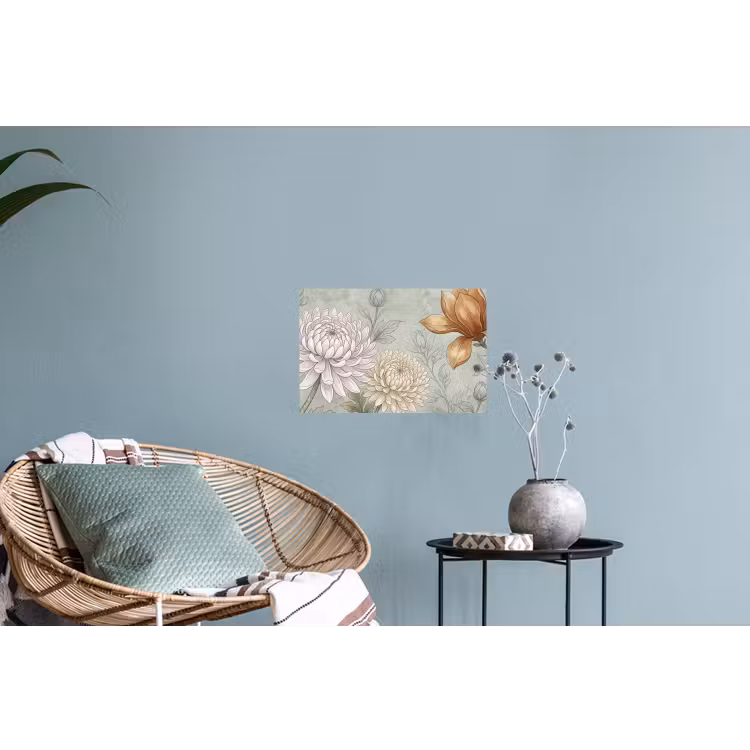 Illustratie - Bloemen - Groen Muursticker klein -plant