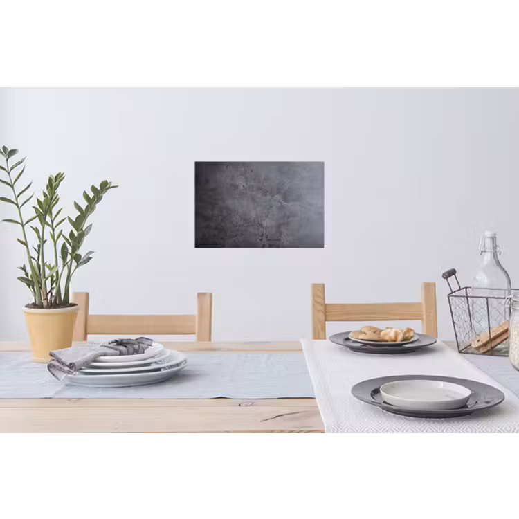 Industrieel - Beton - Grijs - Leisteen - Retro Muursticker klein -eettafel