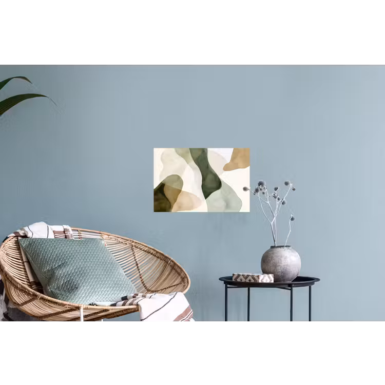 Japandi - Abstract - Groen Muursticker klein -plant