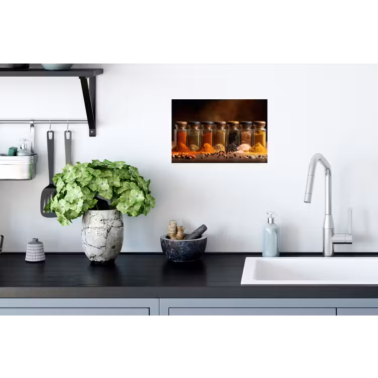 Potjes - Kruiden - Specerijen - Korrels Muursticker klein -keuken