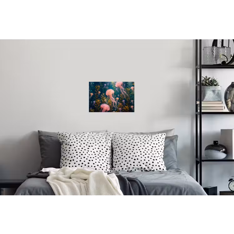 Kwal - Roze - Onderwater - Zeeleven - Dieren Muursticker klein -slaapkamer