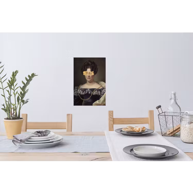 Johanna Henriette Engelen - Dubois Drahonet - Goud Muursticker klein -eettafel