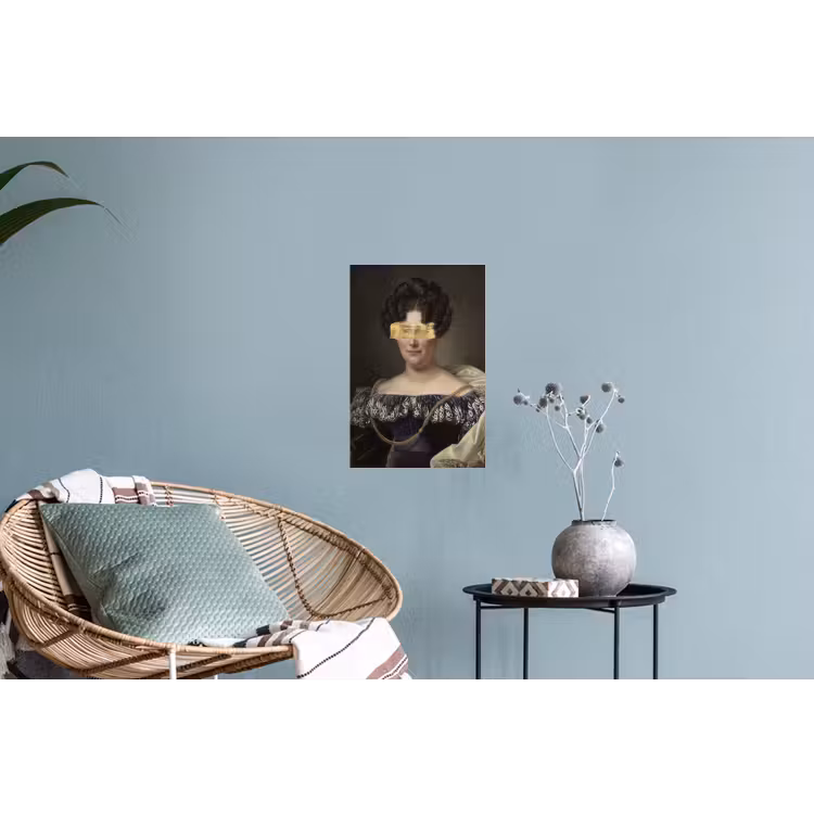 Johanna Henriette Engelen - Dubois Drahonet - Goud Muursticker klein -plant