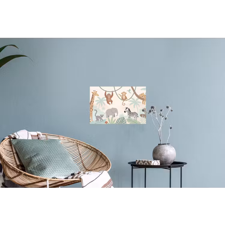 Jungle - Dieren - Groen Muursticker klein -plant