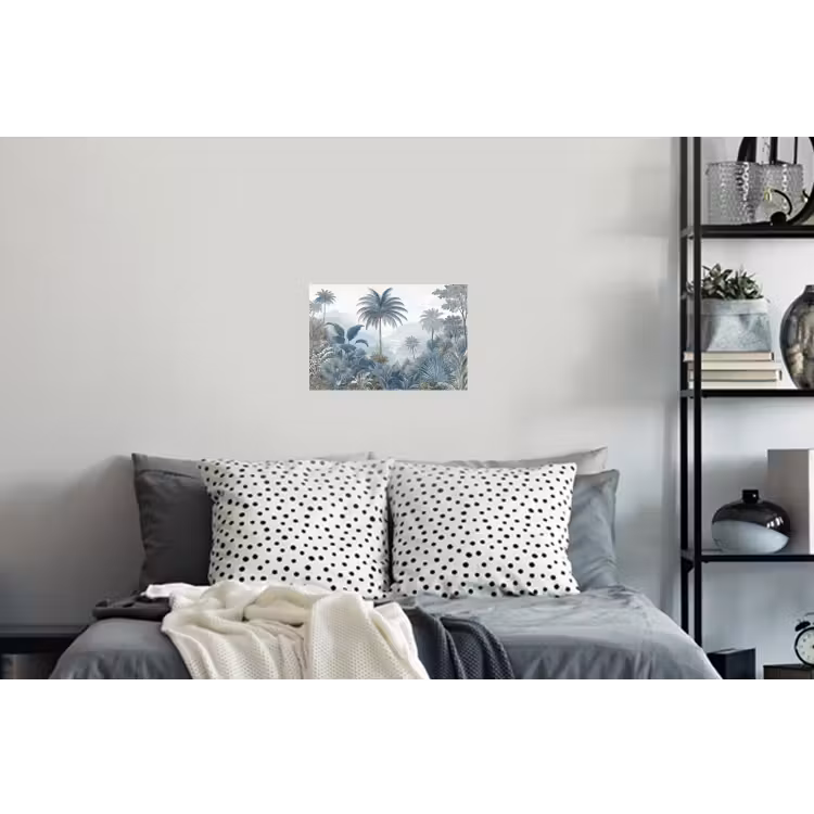 Jungle - Modern - Blauw - Groen Muursticker klein -slaapkamer