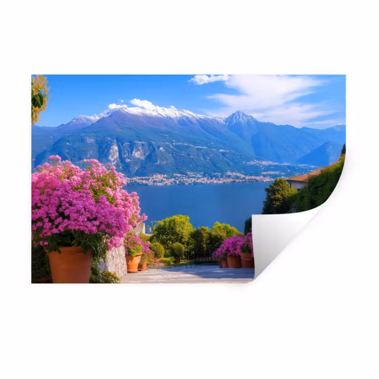 Lake Como - Italië - Landschap Muursticker klein -3d