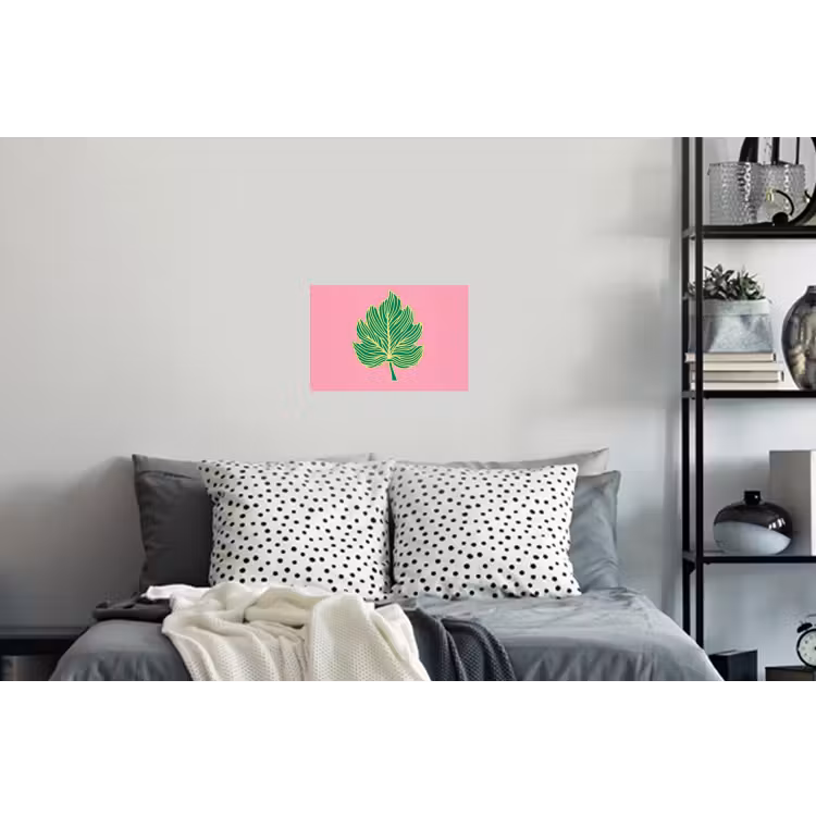 Blad - Groen - Illustratie - Minimalistisch Muursticker klein -slaapkamer
