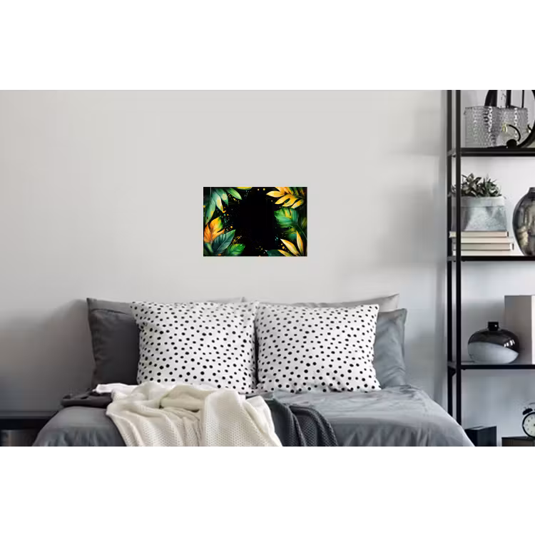 Bladeren - Groen - Geel - Verf - Jungle Muursticker klein -slaapkamer