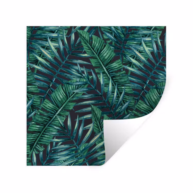 Bladeren - Inductie beschermer - Jungle - Tropical Muursticker klein -3d