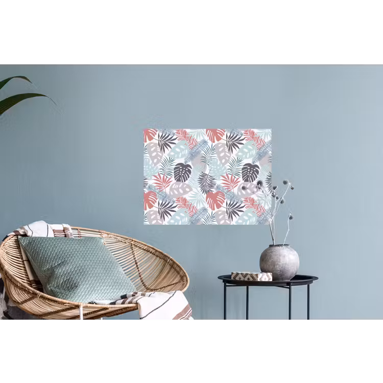 Inductie beschermer - Bladeren - Pastel - Jungle - Afdekplaat voor kookplaat Muursticker klein -plant