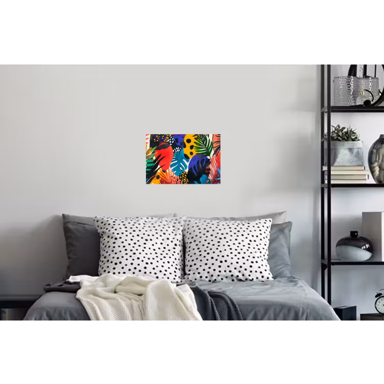 Bladeren - Vormen - Abstract - Kleurrijk Muursticker klein -slaapkamer