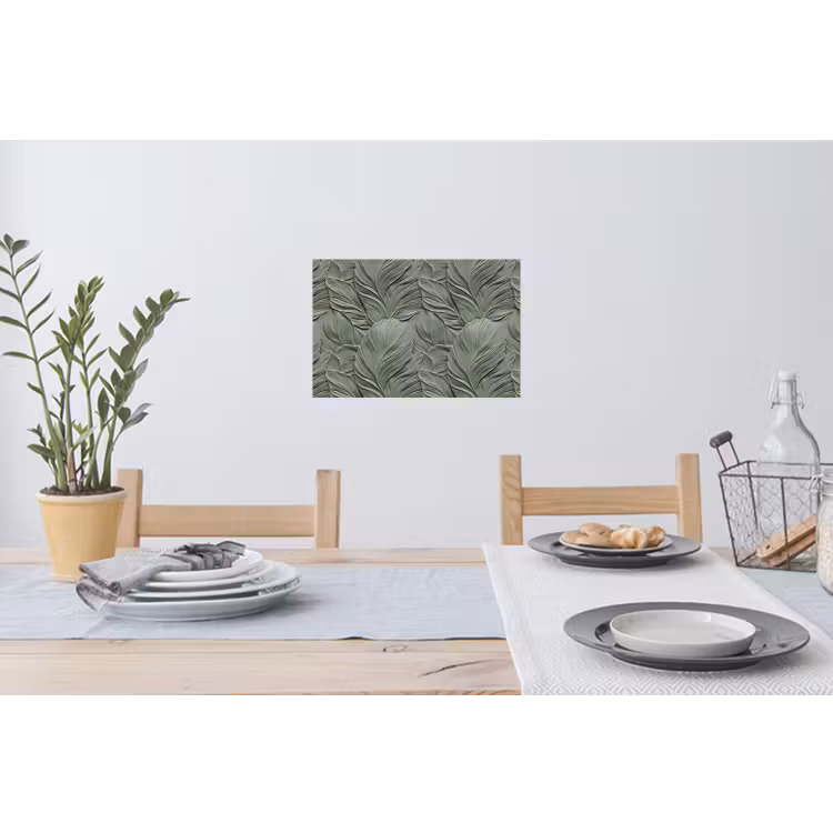 Bladeren - Textuur - Groen Muursticker klein 286 -eettafel