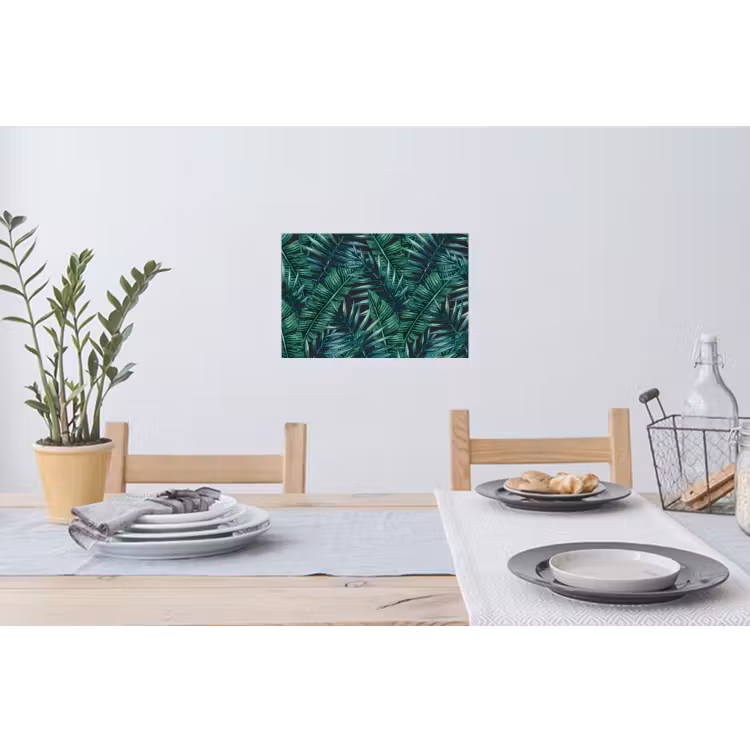 Bladeren - Tropisch - Jungle - Natuur Muursticker klein -eettafel