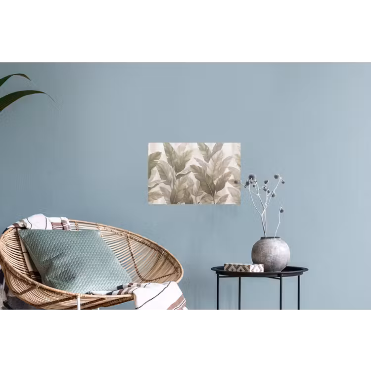 Bladeren - Tropisch - Natuur - Abstract - Beige Muursticker klein -plant
