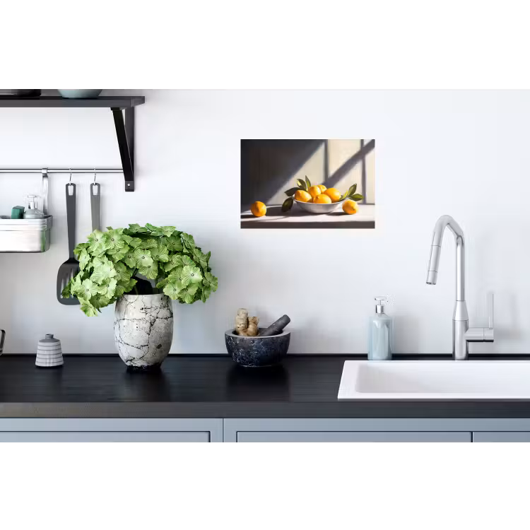 Citroenen - Stilleven - Geel Muursticker klein -keuken