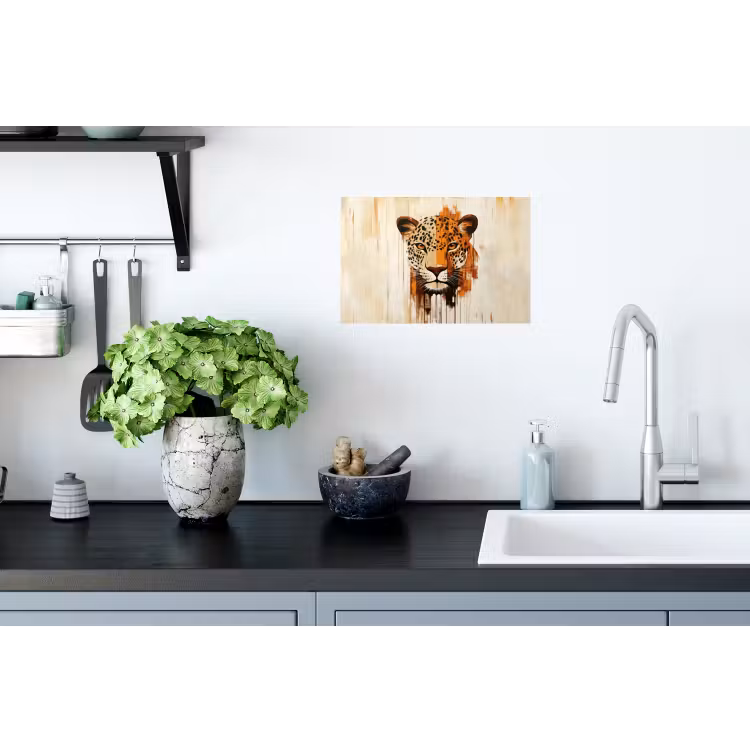 Luipaard - Symmetrisch - Strepen Muursticker klein -keuken